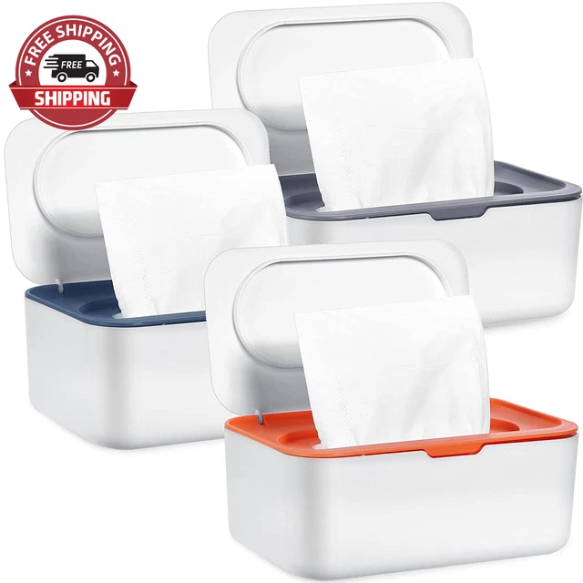 3 Pack Wipes Dispenser,Refillable Baby Wipe Dispenser,Baby Wipe Holder Keeps Wip