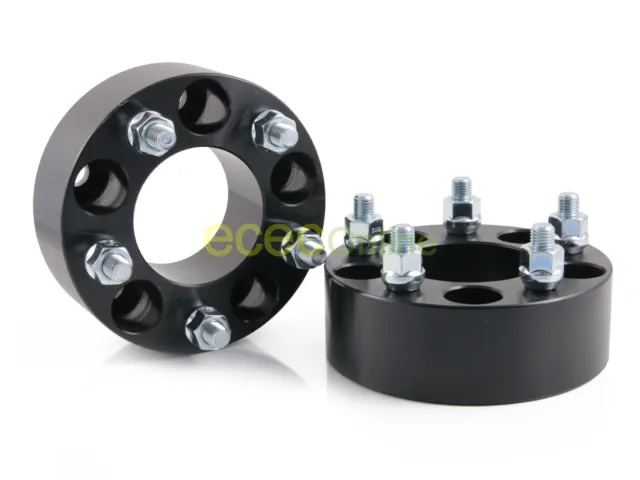 2pc 1.5" Black 5x135 Wheel Spacers | 87.1mm bore | 14x2 Coarse Studs | Adapters