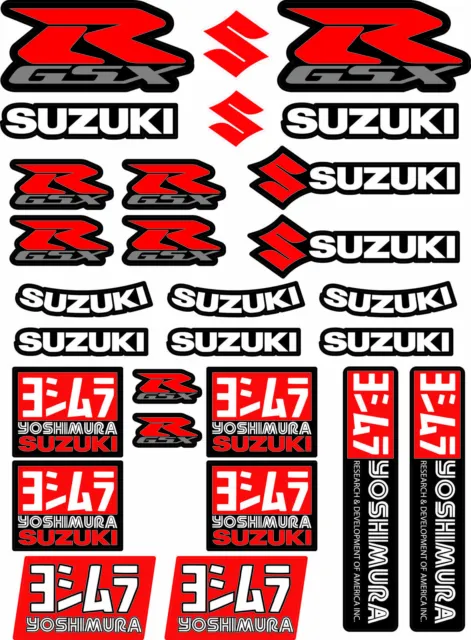 SUZUKI GSX-R YOSHIMURA Motorrad Aufkleber Stickers Abziehbilder