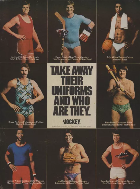 1977 JOCKEY MEN'S Underwear & Shirtless Men - PETE ROSE - JIM PALMER VINTAGE  AD £13.24 - PicClick UK