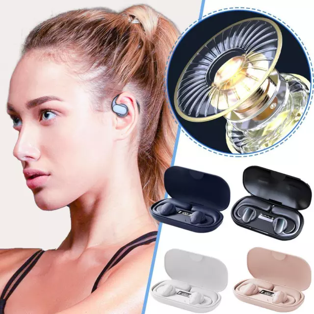 Casque sans fil conduction osseuse avec clip d'oreille Bluetooth avec réduction- 2