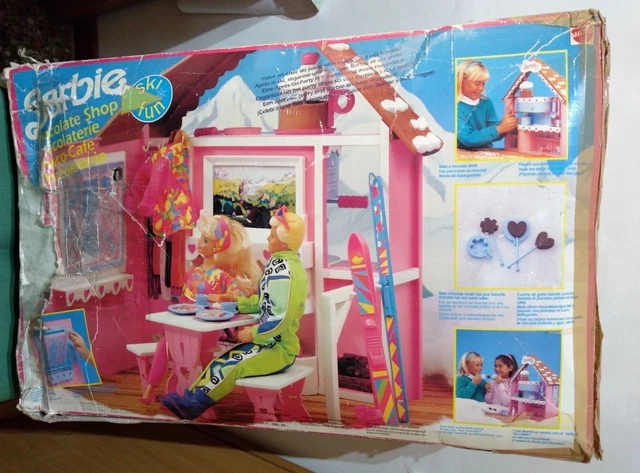 Mattel 9698 Barbie Ski Fun Chocolate Shop 90 completo 80% solo accessori foto