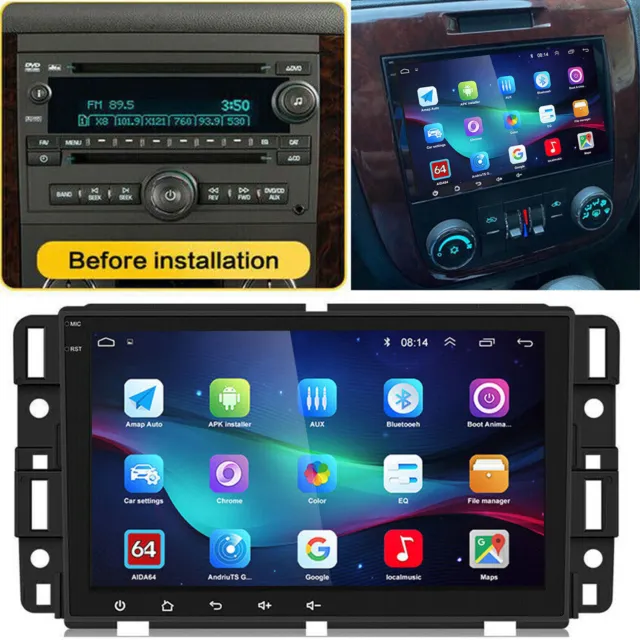 For GMC Yukon Chevy Silverado Sierra Android GPS Navi Radio Car Stereo Player