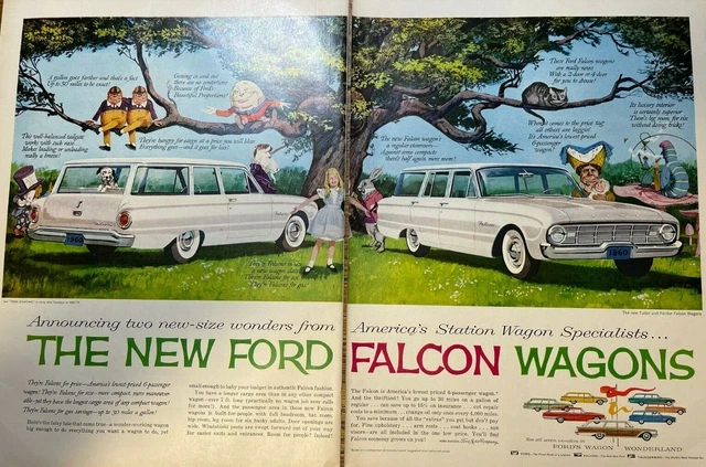 1960 Advertisement Ford Falcon Station Wagon Humpty Dumpty