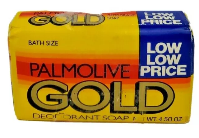 Vintage Palmolive Gold Soap Bath Size 4.5 Oz. Deodorant Soap