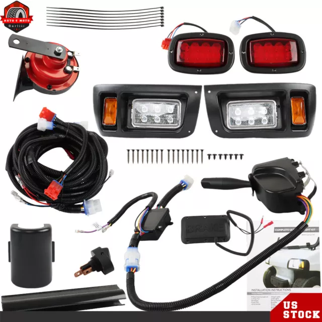 ALL 12V LED Deluxe Street Legal Light Kit FIT For Club Car DS 1993 and Up