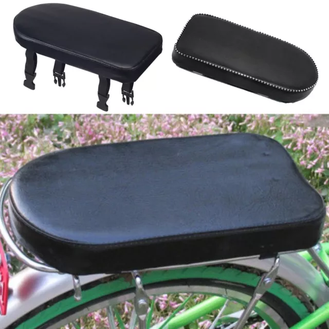 Universal Motorcycle Rear Cushion Pad Bicycle Rear Passenger Seat Cover W/ Screw