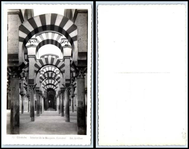 SPAIN RPPC Photo Postcard - Cordoba, Interior de la Mezquita, Cathedral K6