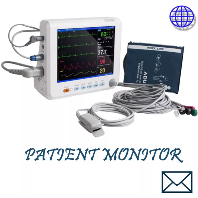 Carejoy ICU/CCU Patient Monitor 8 Inch Vital Signs Monitor 6 Parameters USA