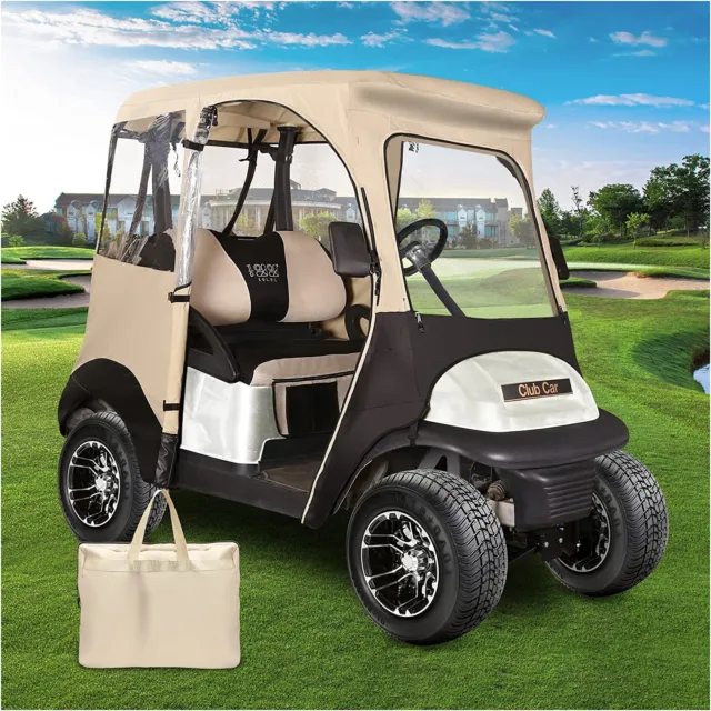 Heavy Duty Golf Cart Enclosure for Club Car Precedent 2 Passenger 600D Cover