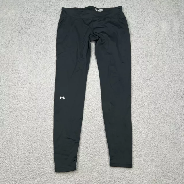 Under Armour Leggings Womens Medium Black Coldgear Fitted Workout Pants*