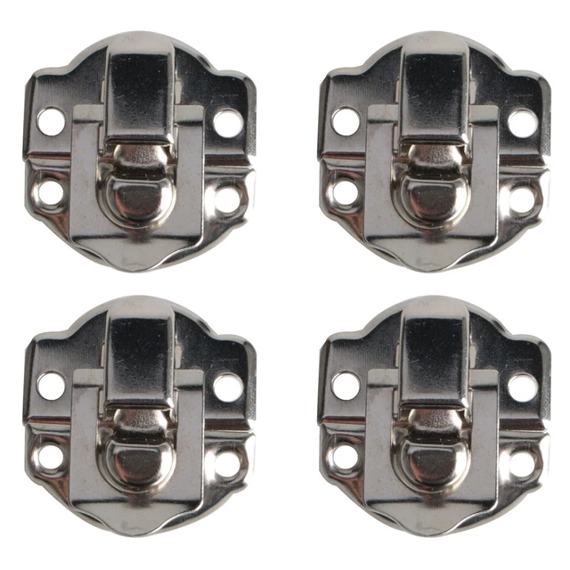 Lot De 4 Loquets à Bascule Métal Argenté - Pour Coffre, Valise, Boîte à Bijoux - Uxcell