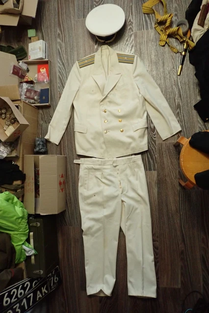 Soviet Marine hat + jacket + pants + shirt