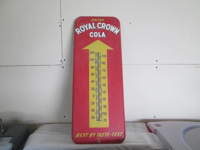 1950's Royal Crown Cola Thermometer WORKS