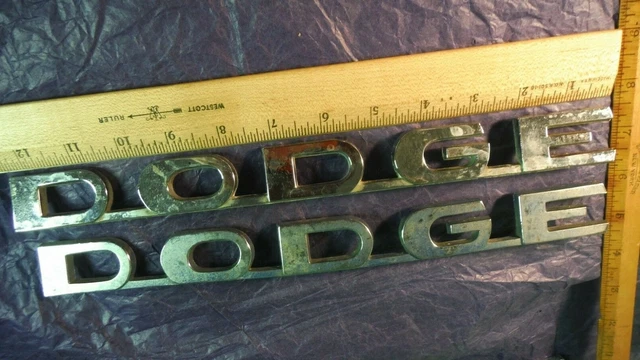 AU56 Dodge Fender Emblems Vntge 1961-7 #20268 D-100 W-200 POWER WAGON SWEPTLINE