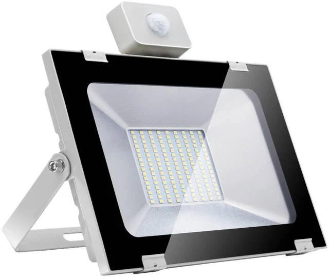 2xLED Fluter mit Bewegungsmelder 100W Flutlicht Außen Strahler Scheinwerfer IP65 3
