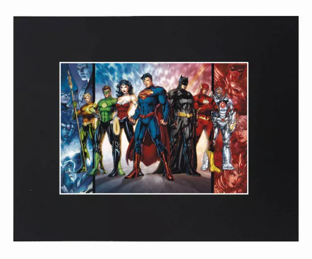 Superheroes 8x10 matted Art Print Poster Decor picture Photograph