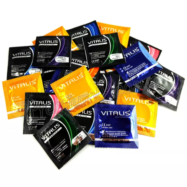 Vitalis Condoms Mixpack Retard Chauffant Super Mince Banane Vanille 12 24 50