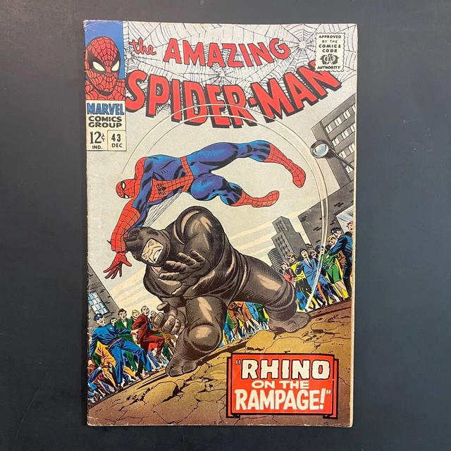 Amazing Spider-Man 43 KEY 1st full Mary Jane 3rd Rhino Silver Age Marvel 1966