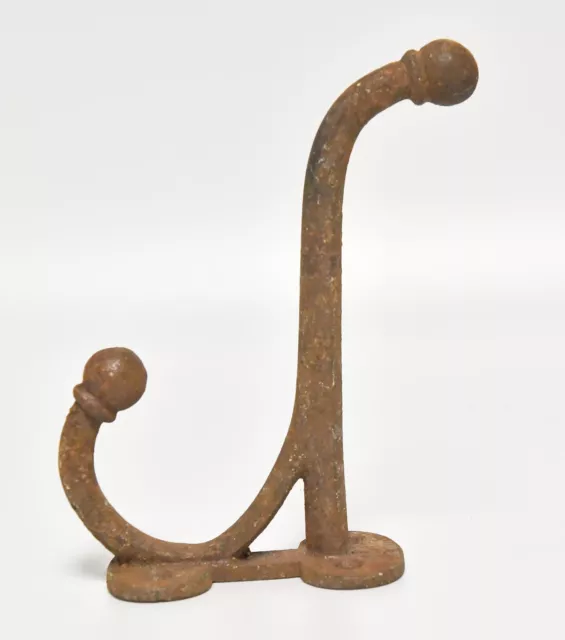 Large Vintage 6 Inch Cast Iron Tack Hat Coat Hook Architectural Salvage