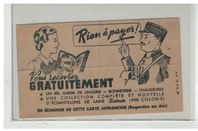 59 Roubaix Card Advertising Filatures Of La Redoute Claims