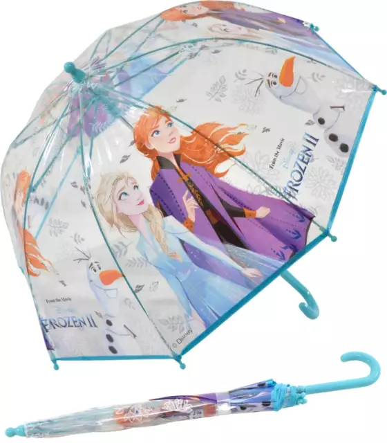 Regenschirm Kinder Stockschirm Frozen Anna Elsa Olaf blau pink stabil leicht