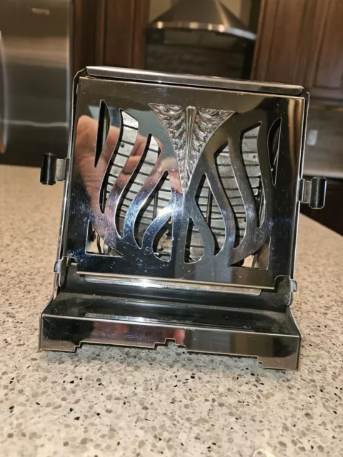 Vintage Royal Rochester Art Deco Electric Chrome Toaster