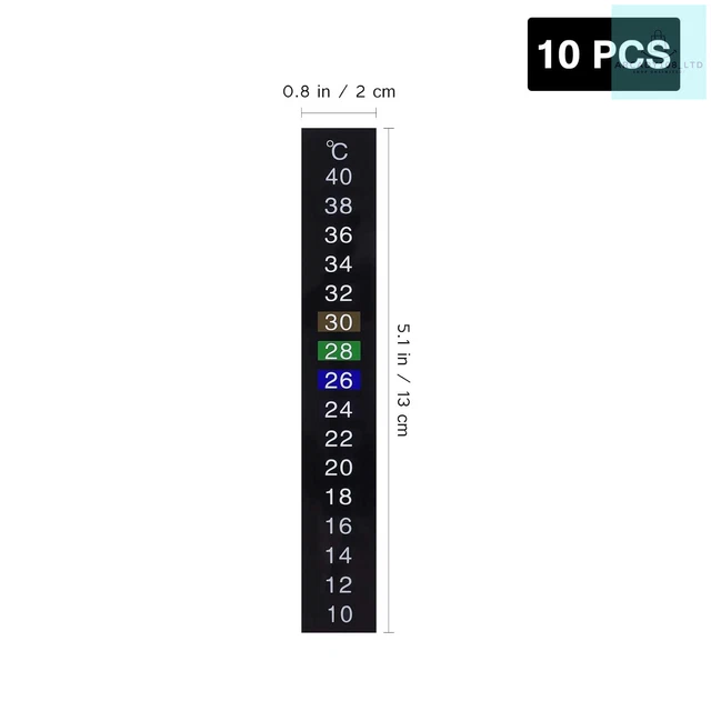 Aquarium Stick-on Thermometer Temperature Strip Fish Tank Water Temperature 2
