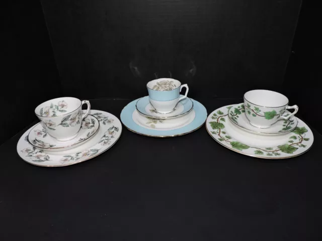 3-3Piece Luncheon Sets (Staffordshire) (9 Total Pieces) 2