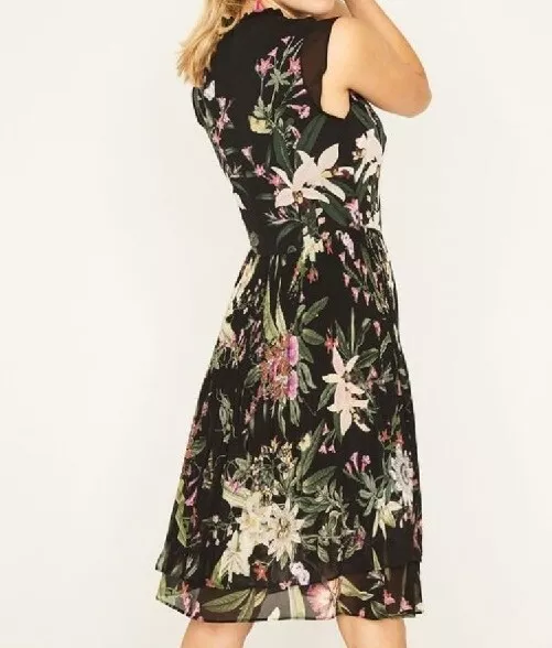 Oasis Size 8 Floral Pleated Skater Dress BNWT