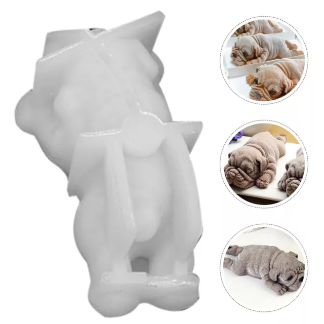 Schokoladenform Hund Hundekuchenform 3D-Welpen-Silikonform Hündchen