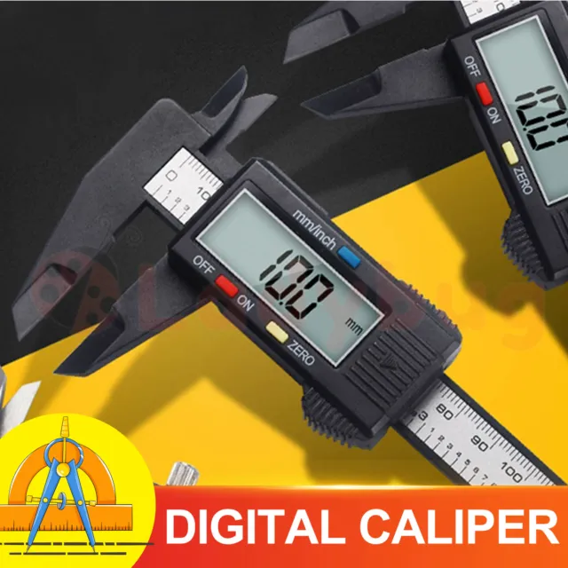 150mm 6inch Digital Electronic Carbon Fiber Vernier Caliper Gauge Micrometer New
