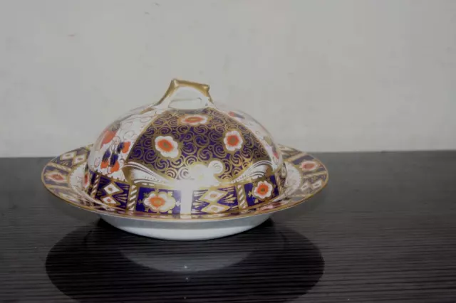 Antique Crown Derby Imari Porcelain Muffin Dish