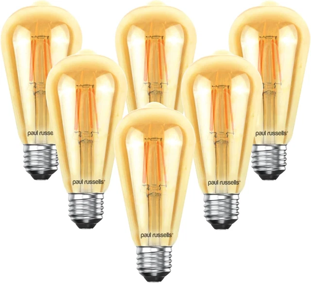 Paul Russells LED Filament ST64 Licht Edison Schraube E27, 35w Äquivalent Antik 6