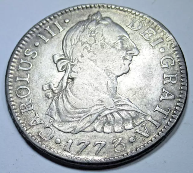 1773 Mexico Silver 2 Reales Antique 1700's Spanish Colonial Pirate Treasure Coin