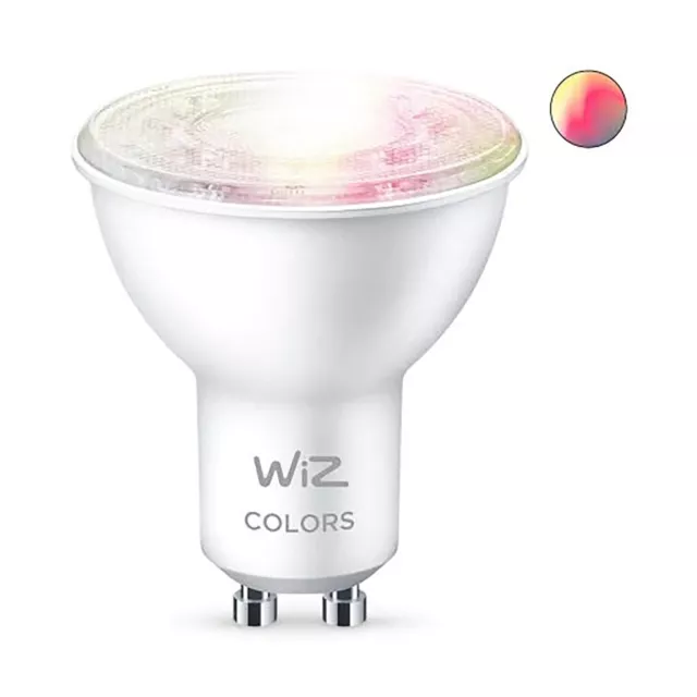 4lite WiZ Connected Dimmable Multicolour WiFi LED Smart Bulb GU10 4L1/8043