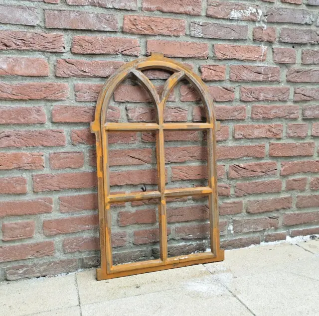 Stallfenster Fenster Antik 67cm Eisen Gusseisen Garten Rost Deko Neu Mauer