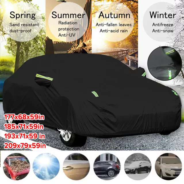 Heavy Duty Waterproof Car Cover Rain Snow UV Full Protection Outdoor Universal 2