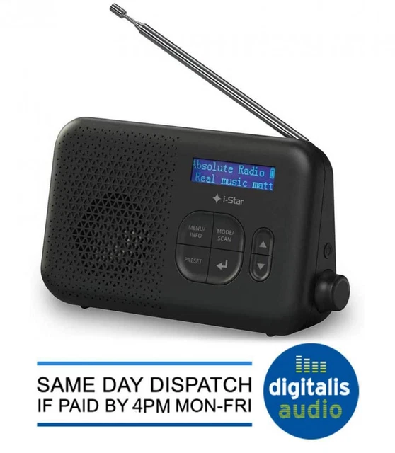 ISTAR DAB RADIO Portable Rechargeable DAB/DAB+/FM LCD Display Preset 2