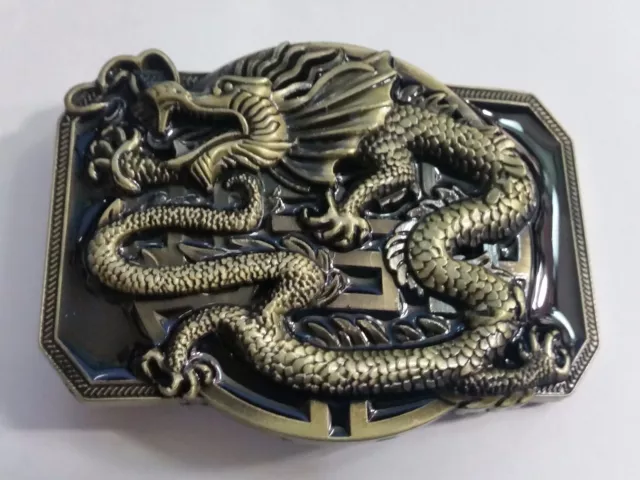 ✖Awesome Antigue bronze black color DRAGON COOL Belt Buckle Full Metal US seller