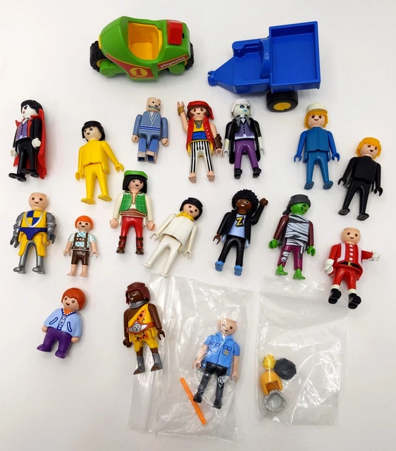 GEOBRA PLAYMOBIL VINTAGE Lot of 23 pcs inc Vehicles & Figures 1974