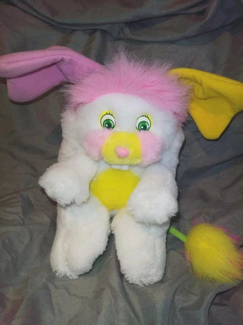 Peluche Popples Lapin/ Série Z'animaux/ Vintage/Rare