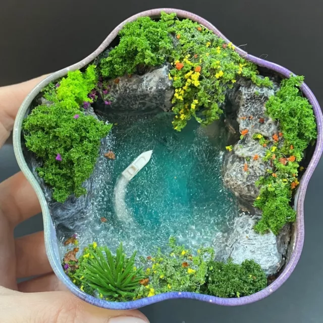 Modelo de Escena Personalizada Ocean Lake Tema Micro Paisaje Decoración Adorno