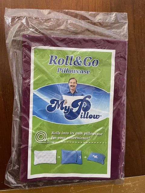 My Pillow ROLL AND GO PILLOWCASE- Red - For 12x18" Pillow - New in Sealed Bag!