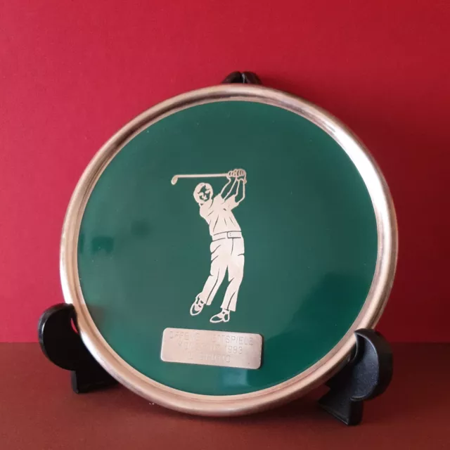 2 sammel porzellanteller  Silber Overlay golf geb. Deyhle Wettspiele Konstanz 83