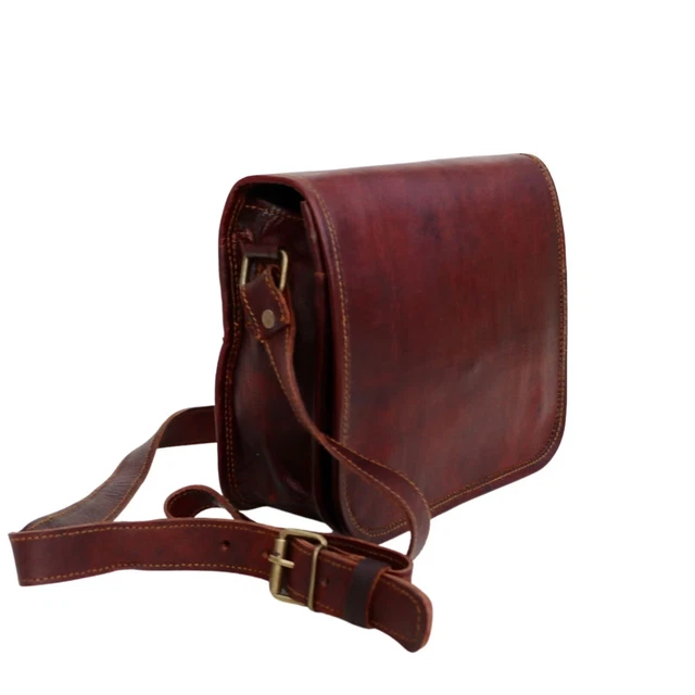 19 " Femme Véritable Cuir Vintage Sacoche Épaule Sac Ordinateur Portable