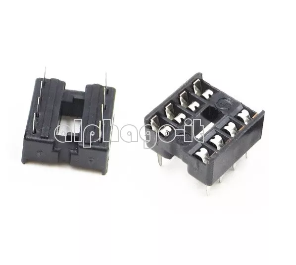 20Pcs 8pin DIP IC Socket Adaptor Solder Type Socket Pitch Dual Wipe Contact