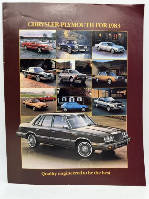 1983 CHRYSLER-PLYMOUTH FULL CATALOG Auto Dealer Car Sales Brochure ALL MODELS