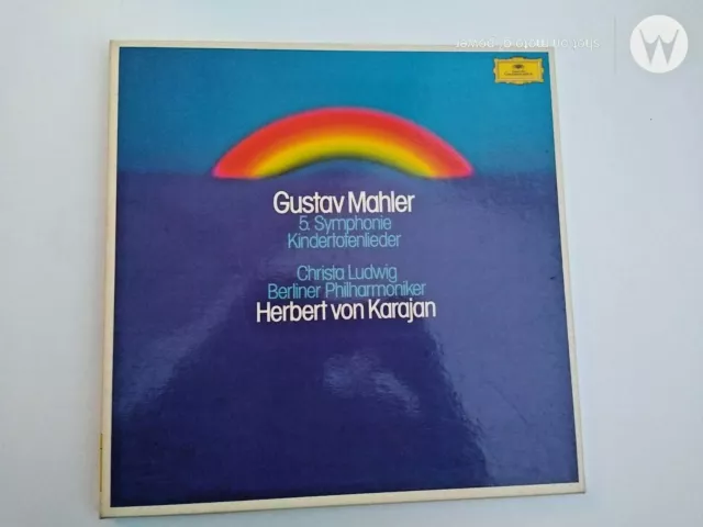 2LP GATEFOLD MAHLER Symphony 5 Kindertotenlieder KARAJAN LUDWIG Berlin ...