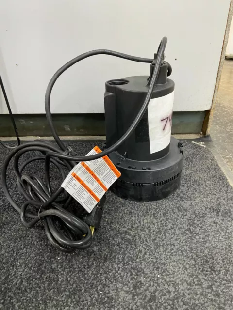 Simer 2955-04 1/3 HP Thermoplastic Submersible Sump Pump Tethered Switch Utility